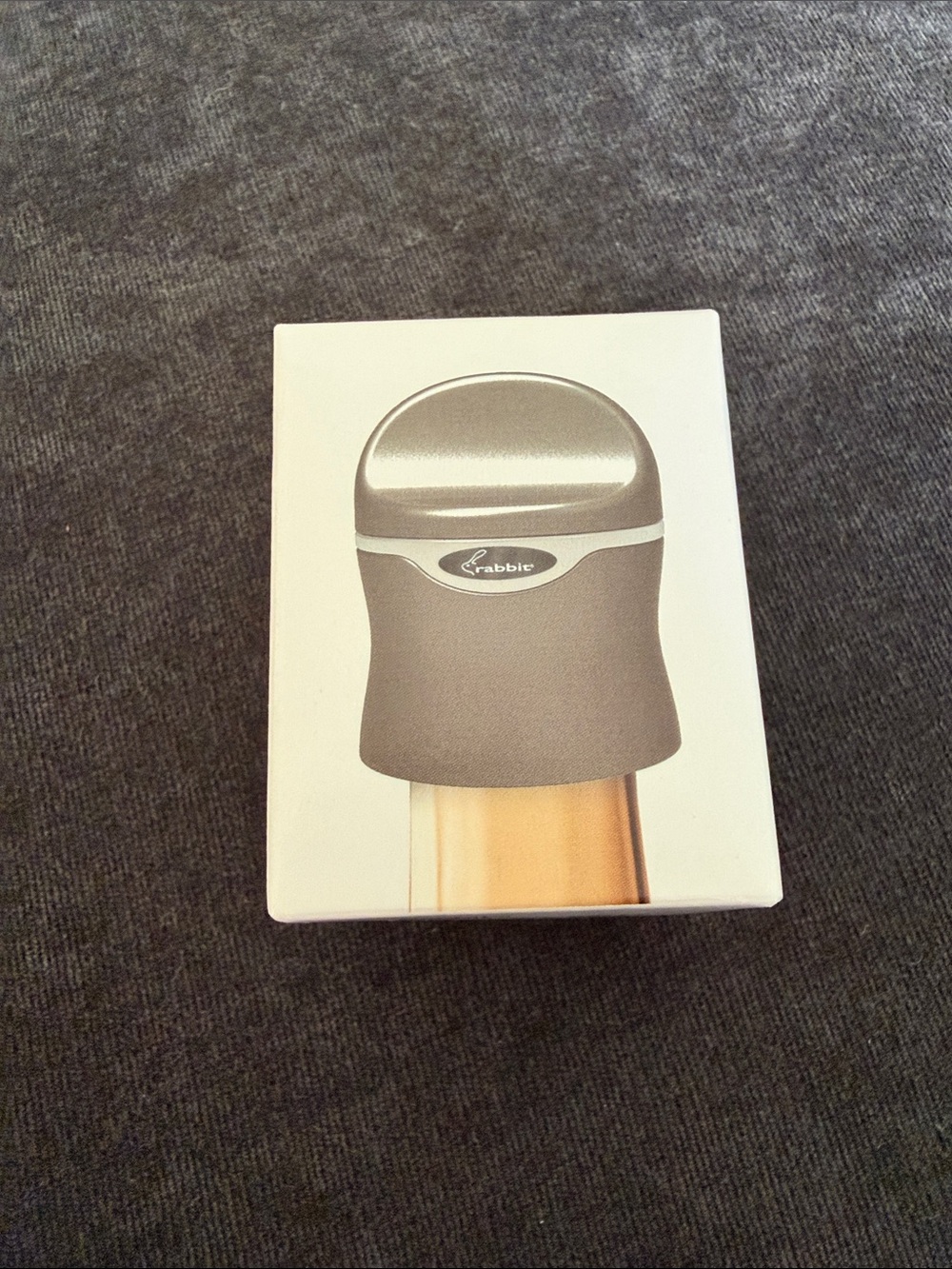 Rabbit- Champagne and Wine Sealer, Dark Silver